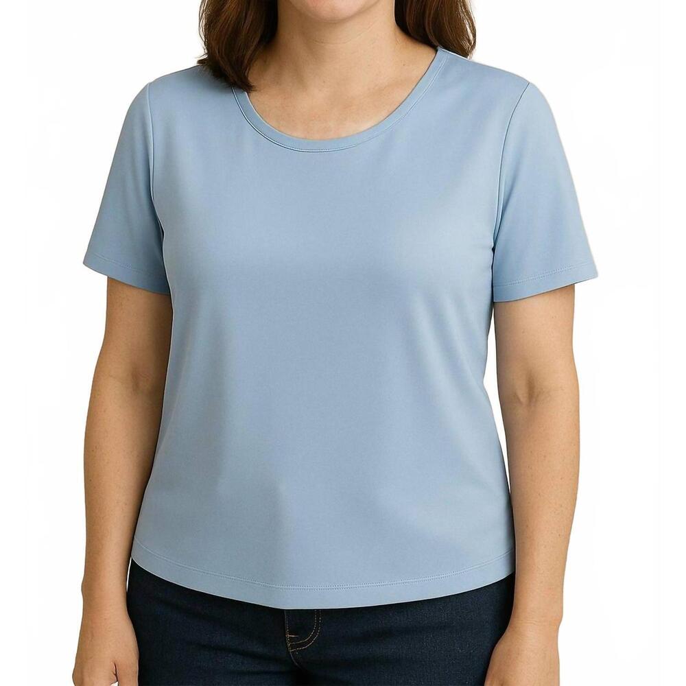 NEW INSIGHT stretch knit blouse in blue
